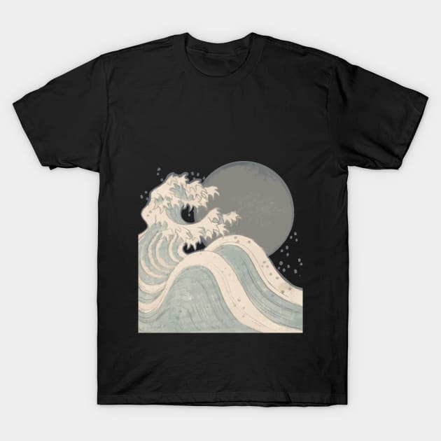 Ride the Serene Swells: Embrace Yashima Gakutei's Captivating Wave Design! T-Shirt by pelagio